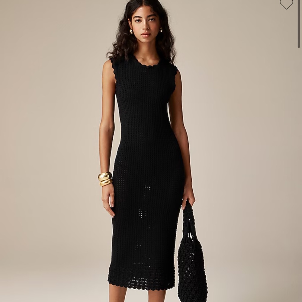 Jcrew Crochet open-back midi dress